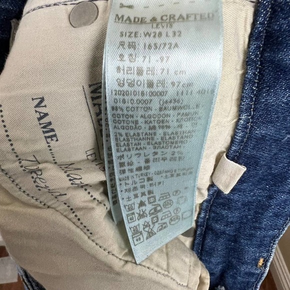 Levi's Made and Crafted Jeans with Paint Splatter W 28 - Picture 11 of 11